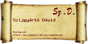 Szijgyártó Dávid névjegykártya